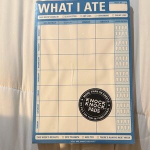 Knock Knock Blue What I Ate Planner